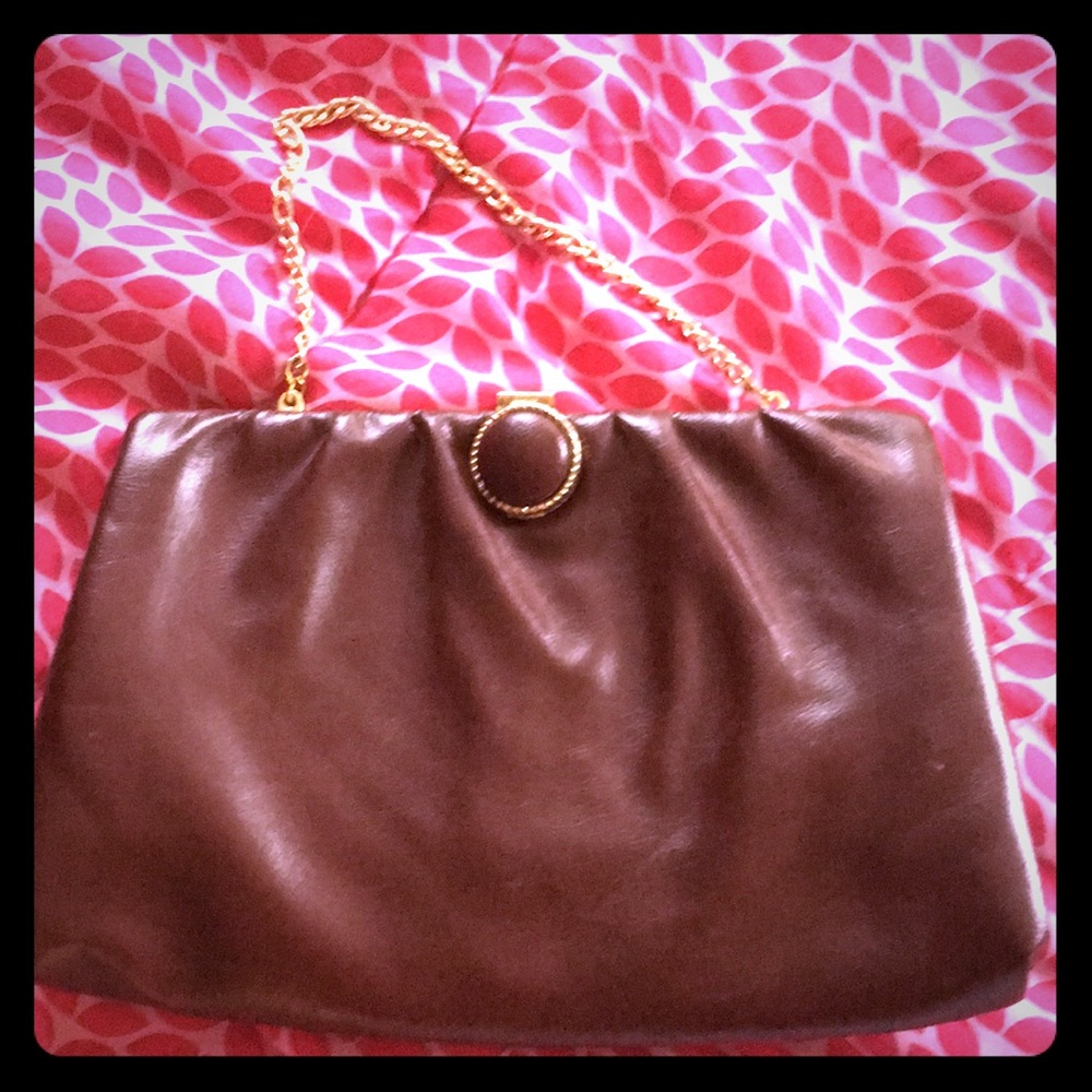 Brown Vintage Faux Leather purse